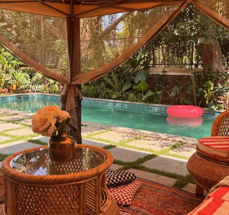 Kudal Villa | Big Pvt Pool & Garden 3BHK Villa, Morjim Beach 10-14mts