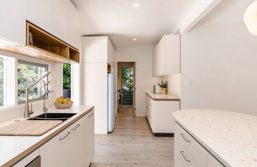 Macmasters Beach House | Boutique Lake House with Pool, Stroll to Beach