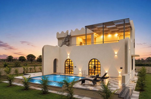 Jamwa Ramgarh Villa | ELIVAAS Belvedere 4BHK Villa with Pool