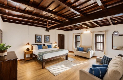 Kothamangalam Villa | ELIVAAS Signature Tales By Tamarind 200 Year-Old 3 BHK Forest Villa with Pvt Pool, Garden, Gazebo, Backyard & Open-Air Shower Courtyard
