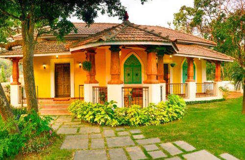 Chorao Villa | ELIVAAS Signature Terra Rosa Portuguese-styled 4-BHK Villa With Private Pool, Garden, Veranda & Sit-out Area