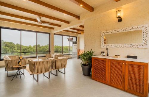 Pilerne Industrial Estates Villa | ELIVAAS Signature Villa Riviere 9-BHK Private Riverfront Estate with 2 Infinity Pools, Lift, Lounge Area & Kids' Room