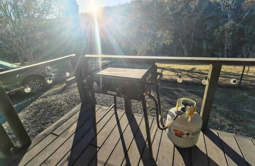 Braemar Bay House | Lakeside Tiny House w/Outdoor Seating, Snowy Mts