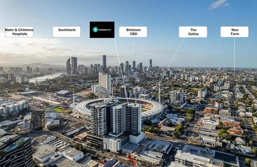 Woolloongabba Apartment | Rooftop Pool Spa with Gabba and CBD Views