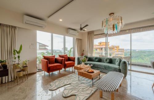 Caranzalem Villa | Staymaster Flabris - 4BHK Luxury Ocean View Penthouse Apartment in Miramar, Panjim