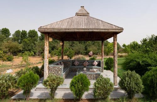 Rajawas Villa | Stone Age home 4-BHK Stone-Clad Villa with Private Pool, Terrace Garden & Gazebo