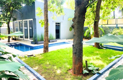 Ramanagara Villa | The Calms Villa by Travent Mug