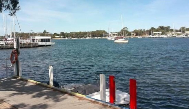 Absolute water frontage with river and jetty at front door and Lake King to rear in Eagle Point
