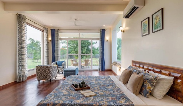 Alaya Stays Raga 2BHK Farmstay with an entertainment lounge