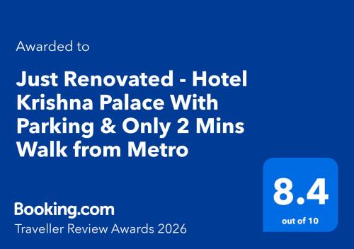 Just Renovated - Hotel Krishna Palace With Parking - New Delhi, Paharganj