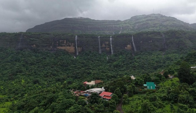 Misty Falls Karjat Waterfall view in Jambrung