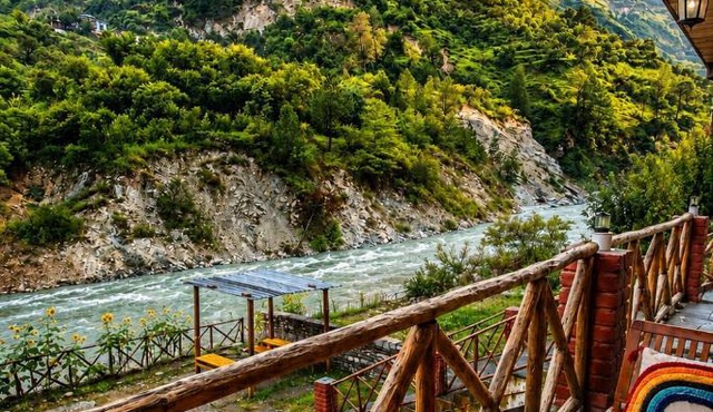 Red alphine river hotel