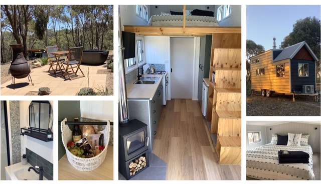 Secluded Bushland Tiny Home with outdoor Hot Tub and Hamper in Eppalock