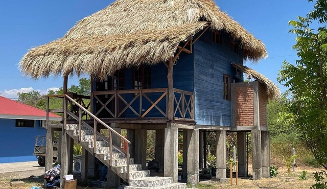 Steps to Surf – Beachfront Loft Cabana with Kitchenette in Leon