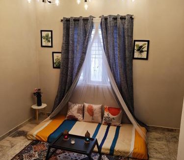 Banjara Hills Apartment | The Hidden Gem - Modern 1BHK with Indoor Canopy, Smart TV, WiFi and AC